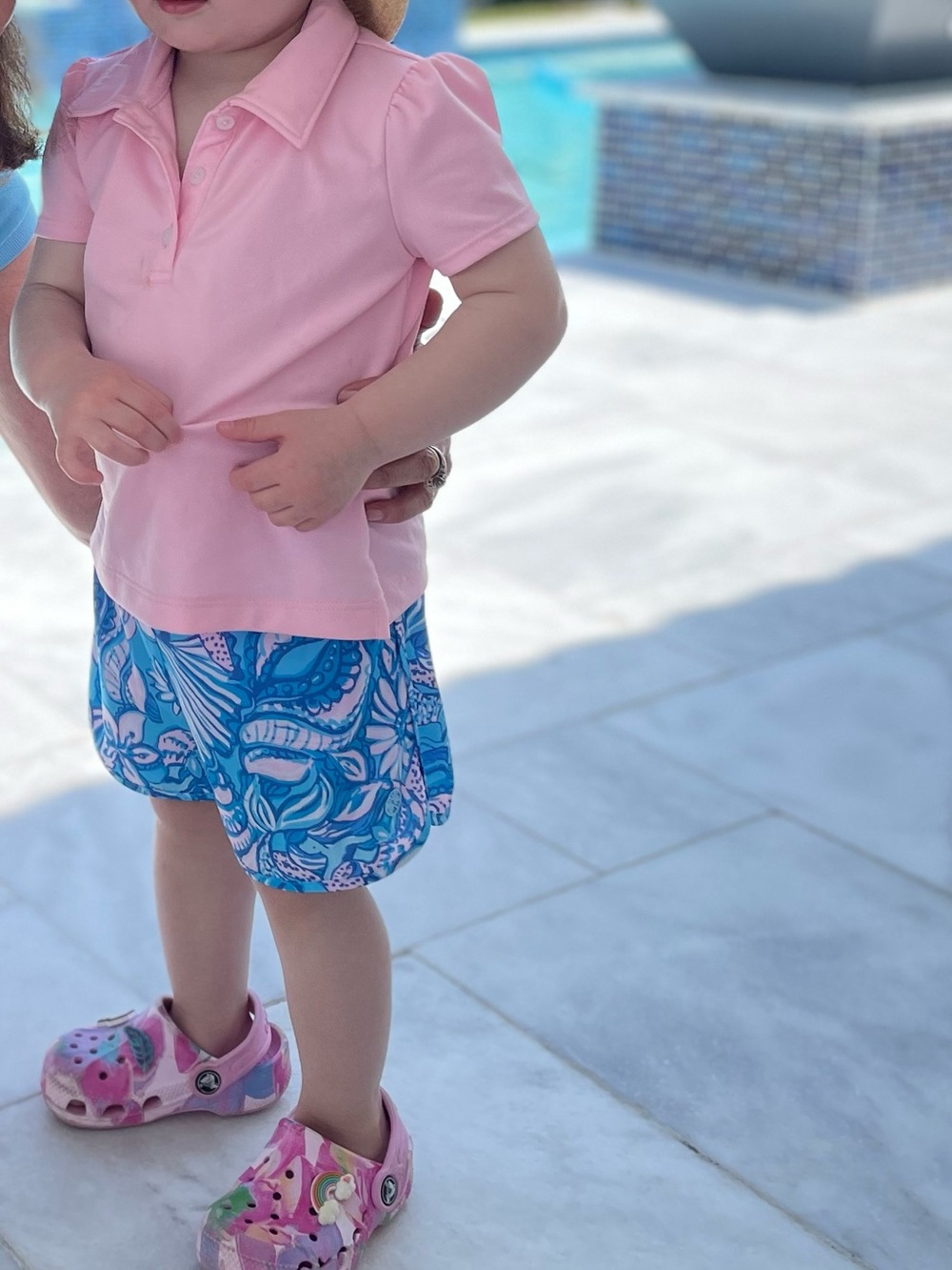 Lily Pulitzer Turquoise Floral Print girls Shorts